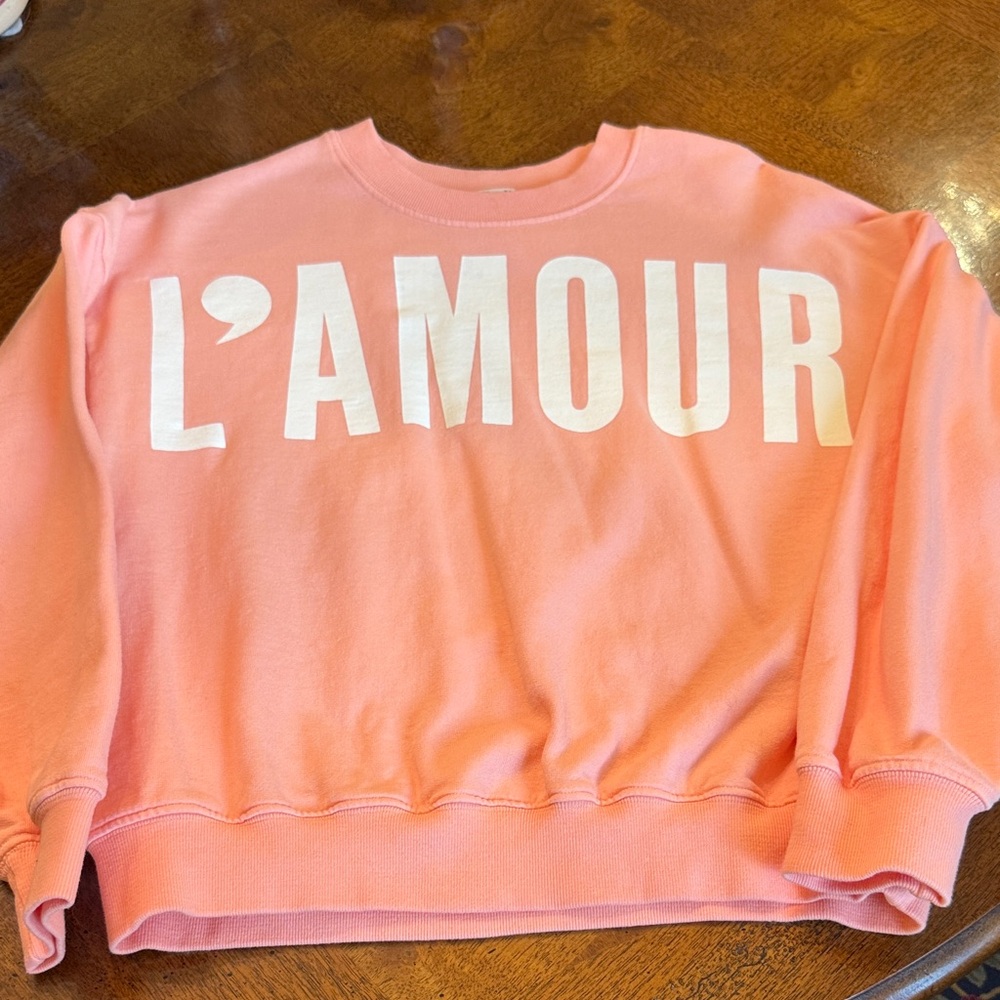 Clare V L'AMOUR Coral Sweater xs